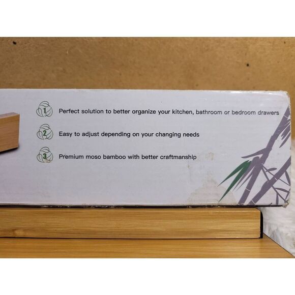 Utoplike Bamboo Drawer Dividers- Set of 4 - Picture 7 of 7